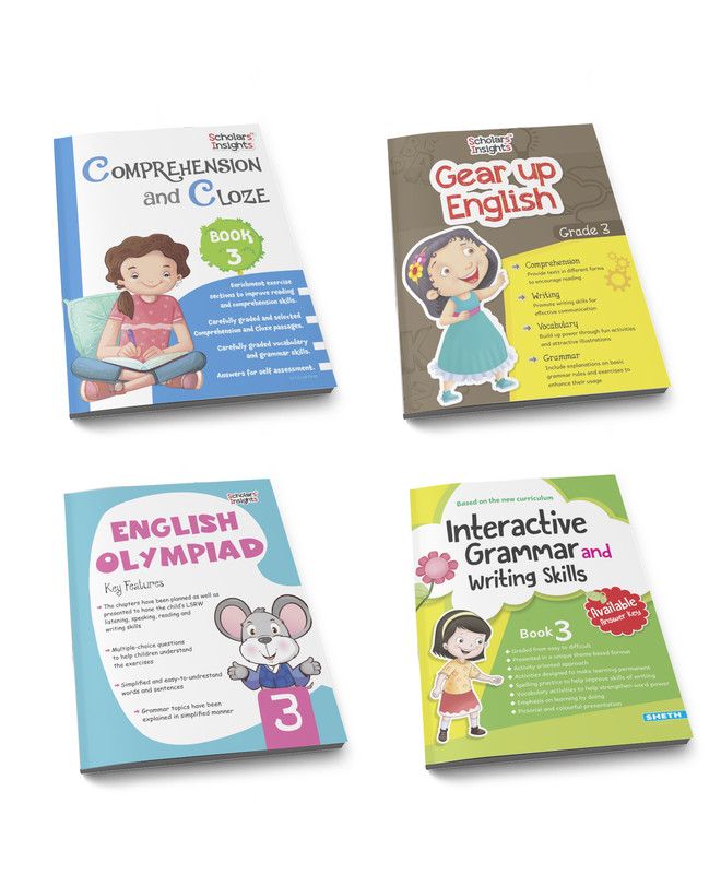 Grade 3 Ultimate English Combo Practice Workbooks Set of 4: Grammar ...